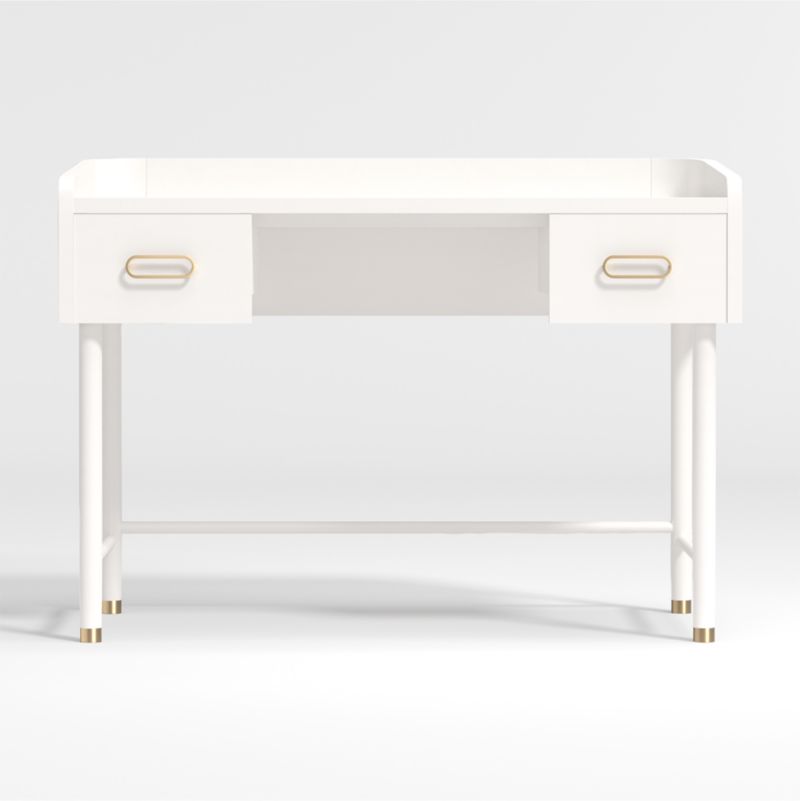 Arlo White and Gold Wood 2-Drawer Kids Desk - image 0 of 9