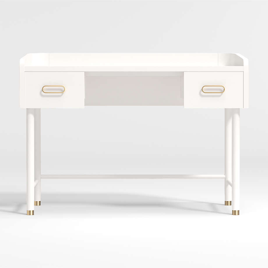 Arlo White And Gold Kids Desk Reviews Crate Arlo White And Gold Kids Desk Reviews, Crate And Barrel Desks White