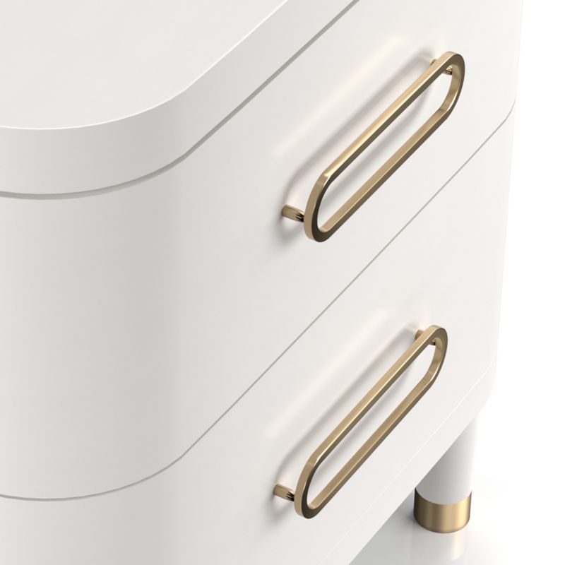 Arlo White and Gold Wood 2-Drawer Kids Nightstand - image 6 of 12