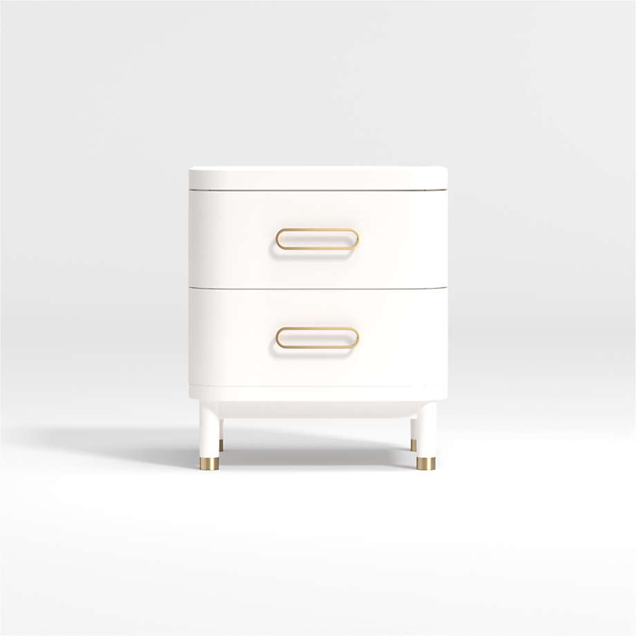 Crate and online barrel white nightstand