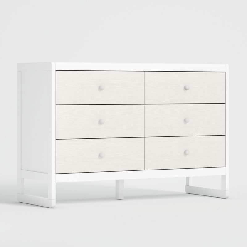 Arlyn Two-Tone White Wood 6-Drawer Kids Dresser - image 5 of 11