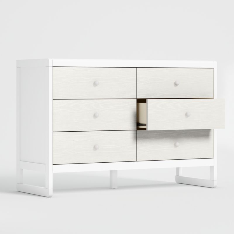 Arlyn Two-Tone White Wood 6-Drawer Kids Dresser - image 7 of 11