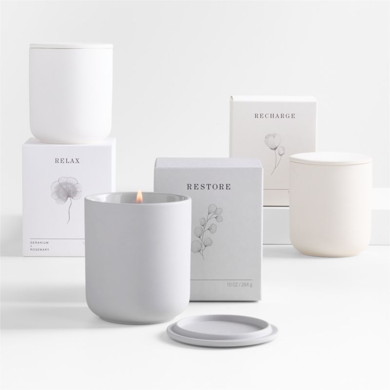 Restore Aromatherapeutic 1-Wick Scented Candle - Hinoki + Eucalyptus - image 1 of 4