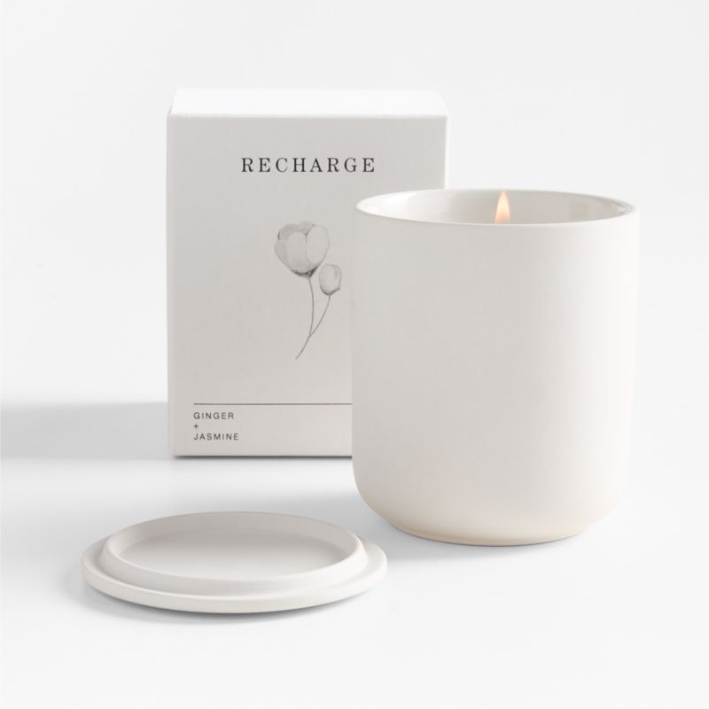 Recharge Aromatherapeutic 1-Wick Scented Candle - Ginger + Jasmine - image 0 of 4