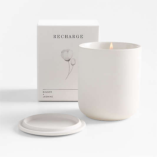 Recharge Aromatherapeutic 1-Wick Scented Candle - Ginger + Jasmine