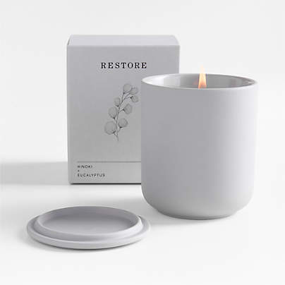 Restore Aromatherapeutic 1-Wick Scented Candle - Hinoki + Eucalyptus