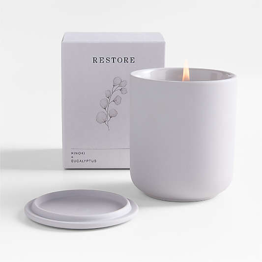 Restore Aromatherapeutic 1-Wick Scented Candle - Hinoki + Eucalyptus