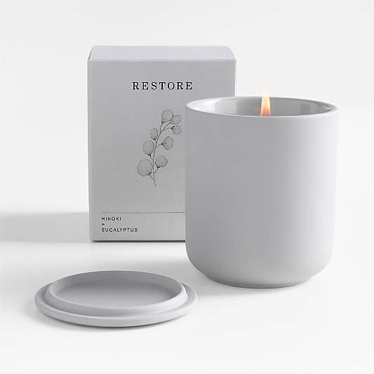 Restore Aromatherapeutic 1-Wick Scented Candle - Hinoki + Eucalyptus