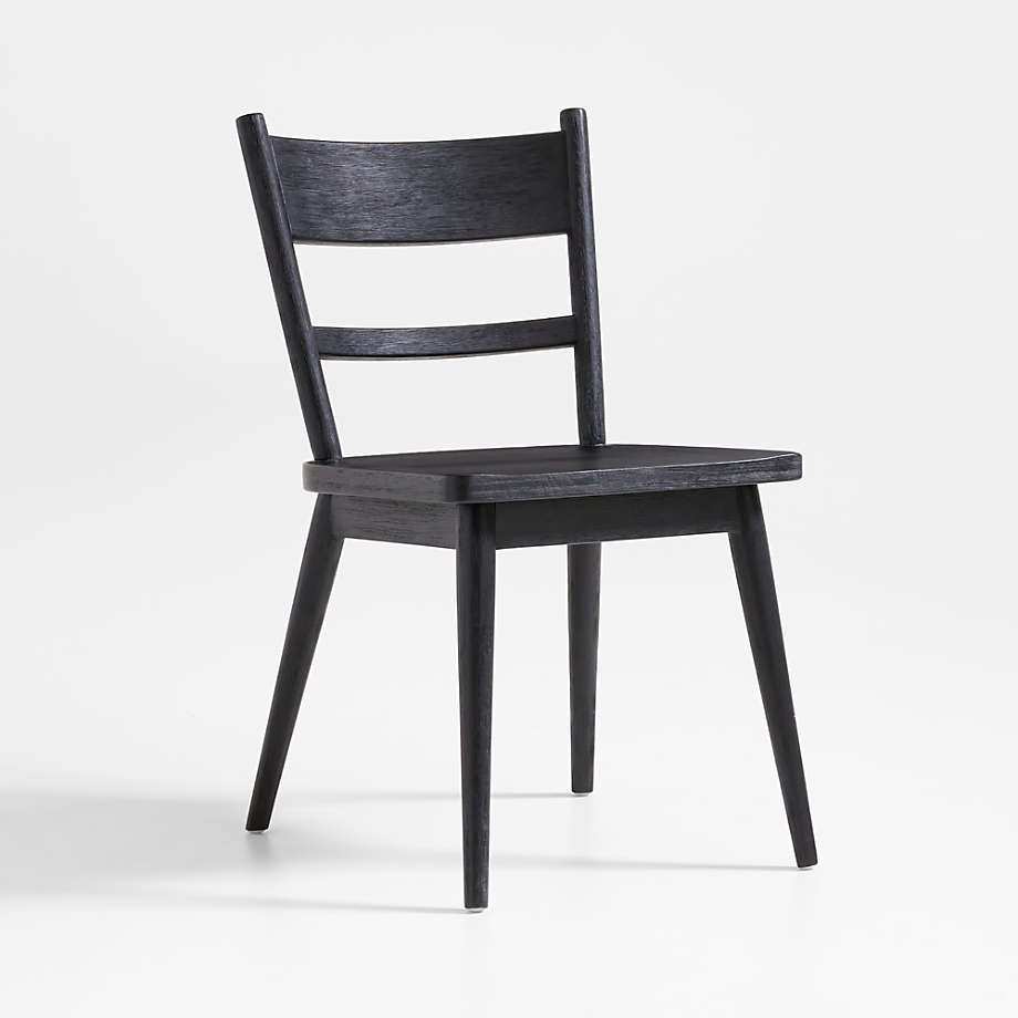 Arno Black Wood Side Chair Crate Barrel