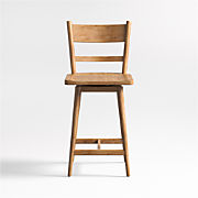 Hobbs Cerused Natural Oak Wood Counter Stool
