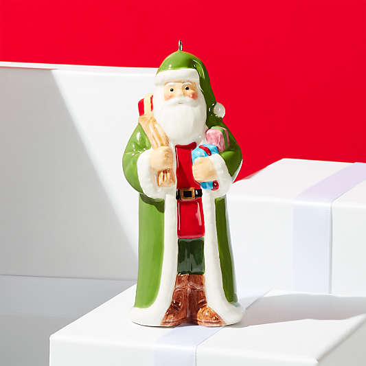 Around the World Ireland Santa Ornament