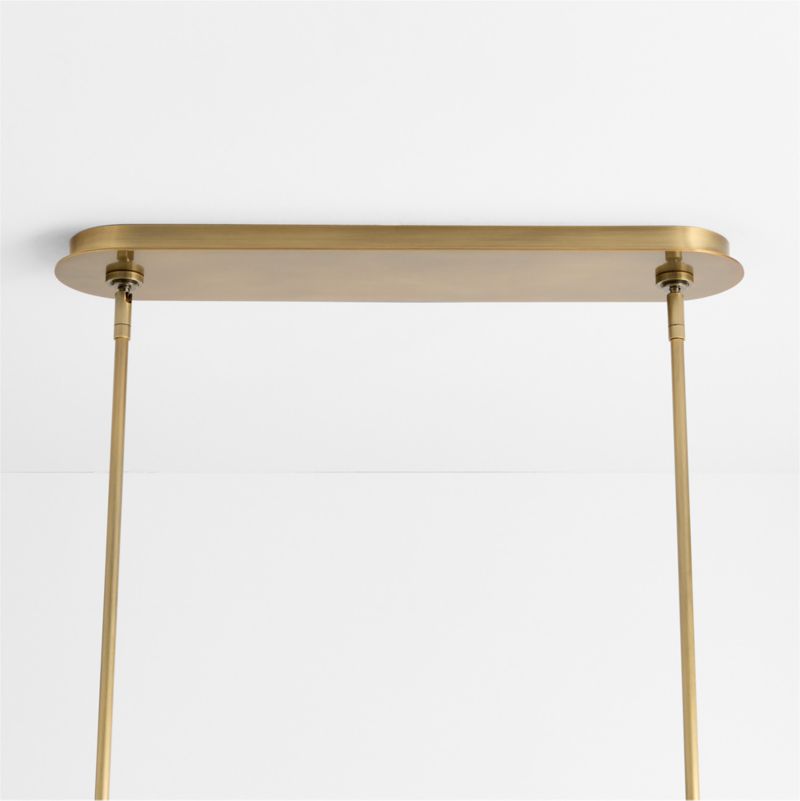 Aurora Brass and Glass Linear Chandelier Light - image 3 of 6