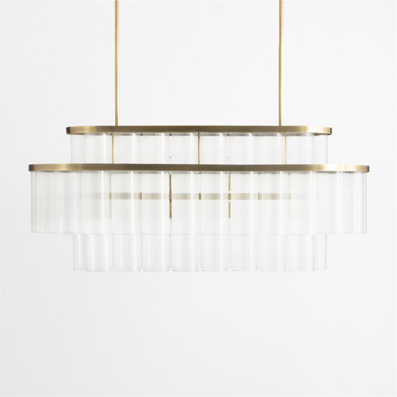 Aurora Brass and Glass Linear Chandelier Light - image 5 of 6