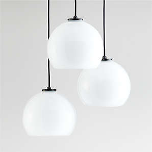 White Pendant Lights Crate Barrel