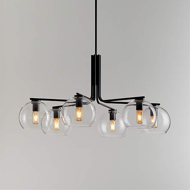 Etienne Glass Chandelier Light + Reviews | Crate & Barrel