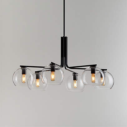 Apex Modern 12 Light Chandelier Copper & Black