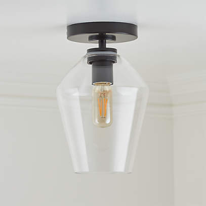 black flush mount fixture