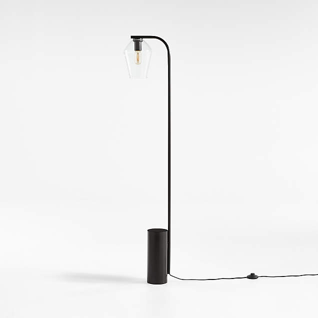 Fleming Black Metal Corner Floor Lamp + Reviews Crate & Barrel