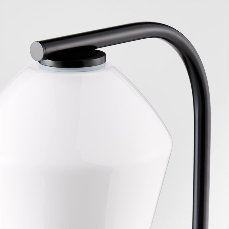 Arren Black Floor Lamp with Milk Angled Shade - image 3 of 5