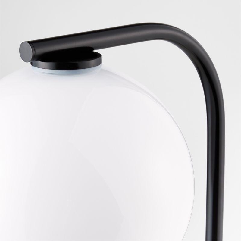 Arren Black Floor Lamp with Milk Round Shade - image 4 of 5