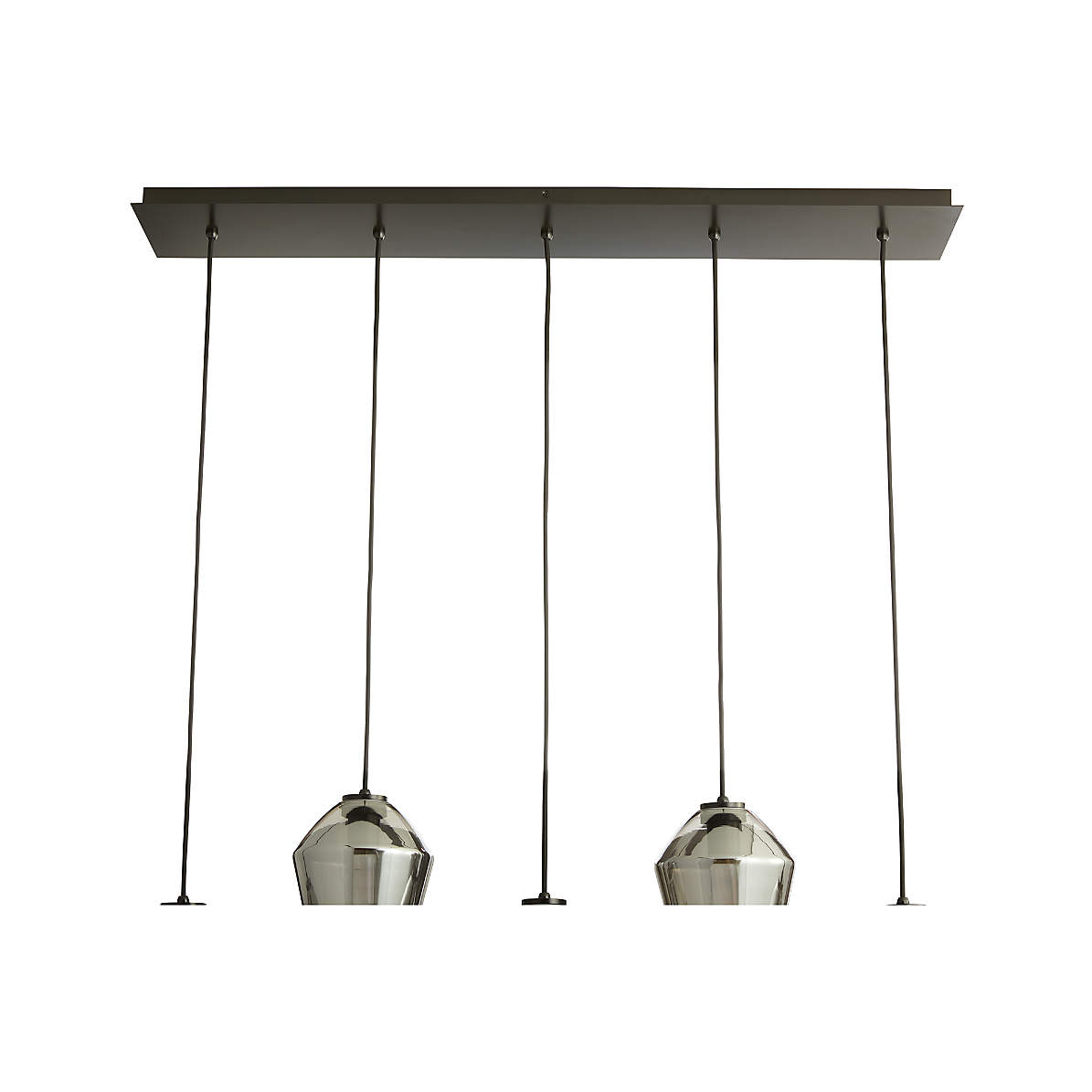 arren black linear 5 light pendant