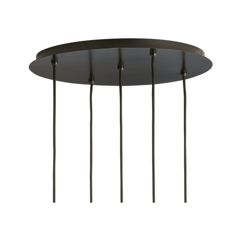 Arren Black 5-Light Round Pendant with Round Clear Glass Shades - image 3 of 5