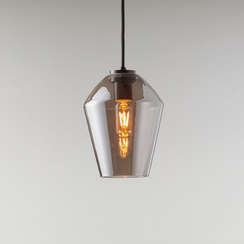 Arren Black Single Pendant Light with Silver Angled Shade
