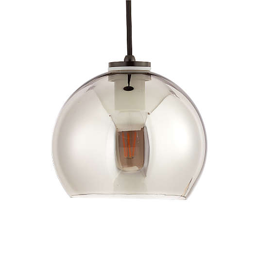 Arren Black Single Pendant Light with Silver Round Shade