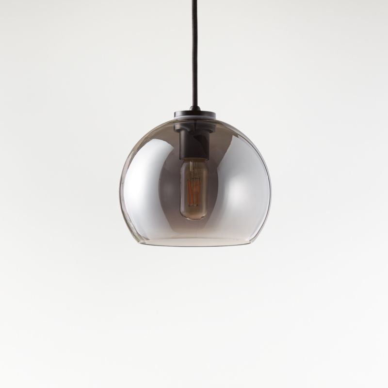 Arren Black Single Pendant Light with Silver Round Shade