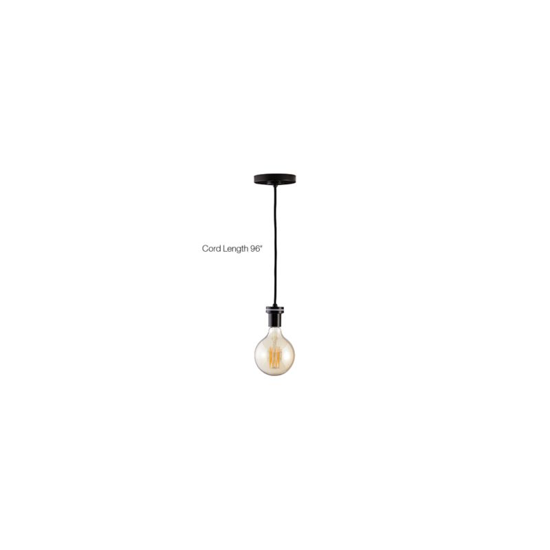 Arren Black Single Pendant Light Socket