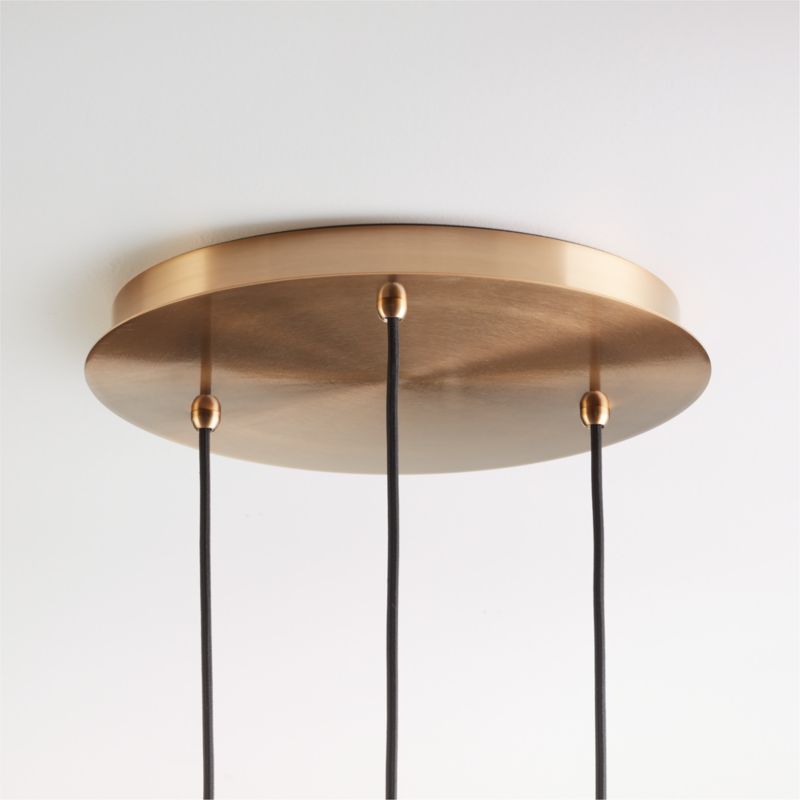 Arren Brass 3-Light Round Pendant with Angled Silver Glass Shades - image 4 of 5