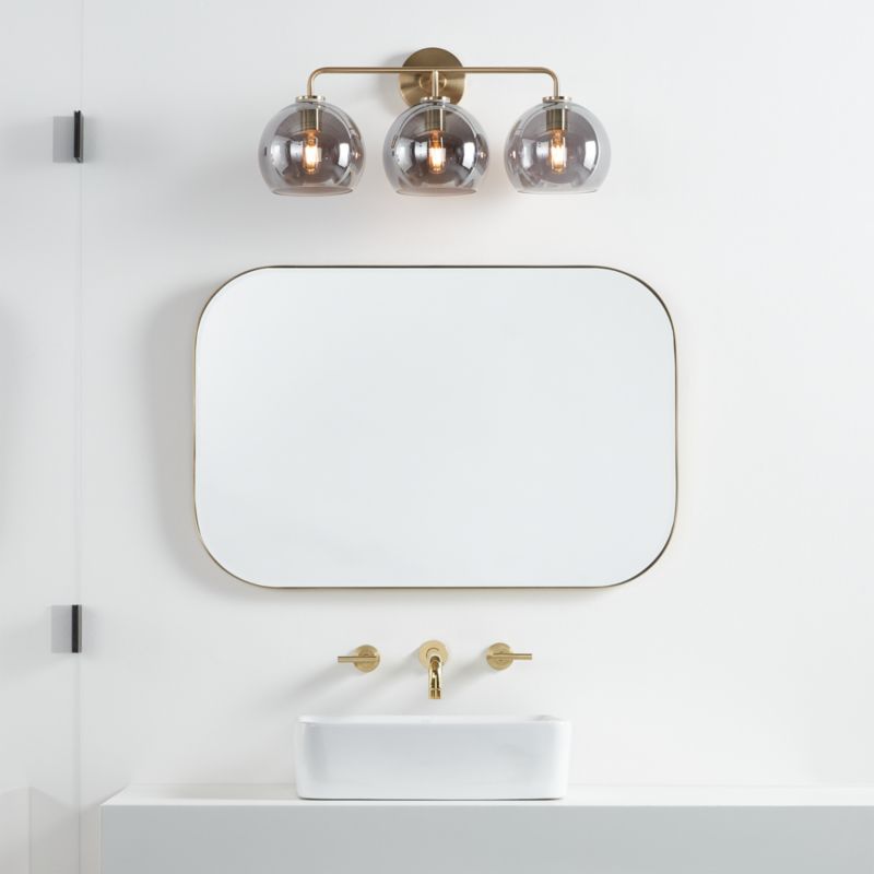 Arren Brass 3-Light Wall Sconce with Silver Round Shades - image 6 of 7