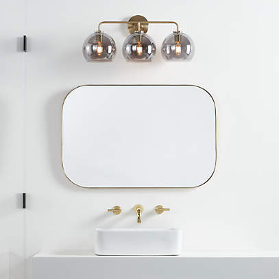 Andre Brass Wall Sconce Bathroom Vanity Light + Reviews