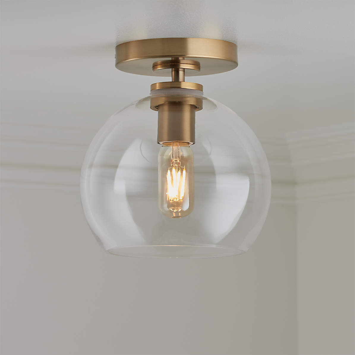 Arren Brass Chandelier Light with Round Clear Glass Shades + Reviews
