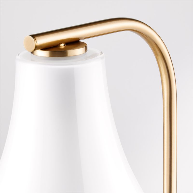 Arren Brass Floor Lamp with Milk Teardrop Shade - image 3 of 5