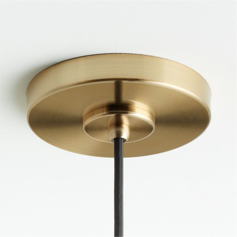 Arren Brass Single Pendant Light with Large Round Clear Glass Shade - image 3 of 4