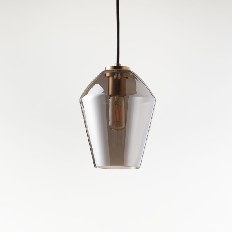 Arren Brass Single Pendant Light with Silver Angled Shade - image 4 of 7