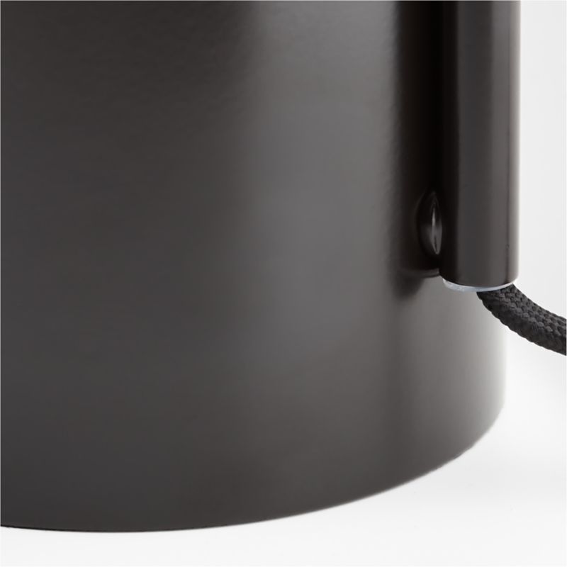 Arren Black Table Lamp with Clear Teardrop Shade