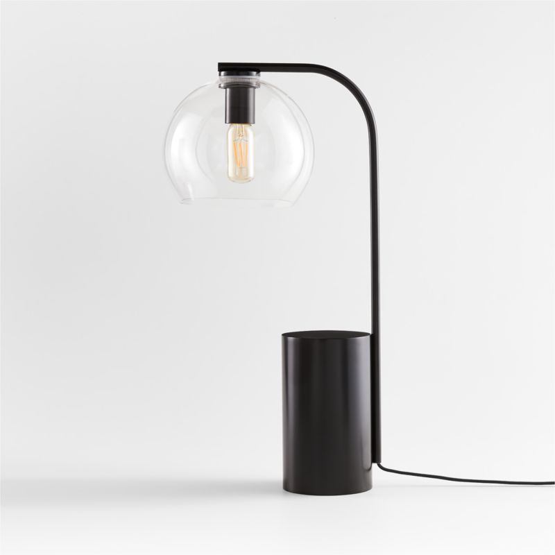 Viewing product image Arren Black Table Lamp with Clear Round Shade 22.25" - image 1 of 5