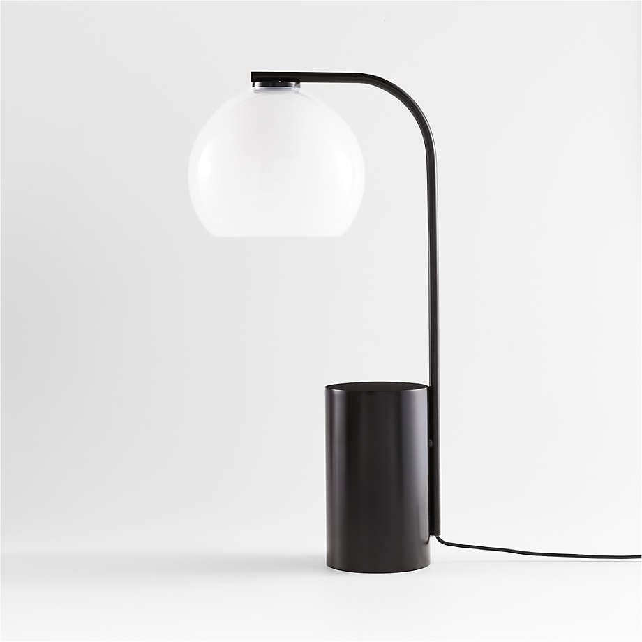 Promenade Small Black Metal Table Lamp with USB Port + Reviews