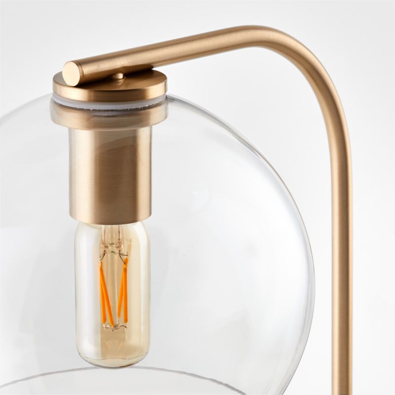 Arren Brass Table Lamp with Clear Round Shade