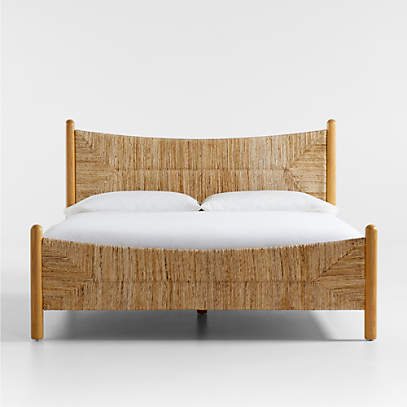 Woven king store bed