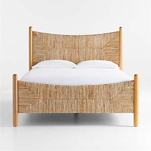 Beds Headboards Crate And Barrel, Queen Size Wooden Headboard With Lights