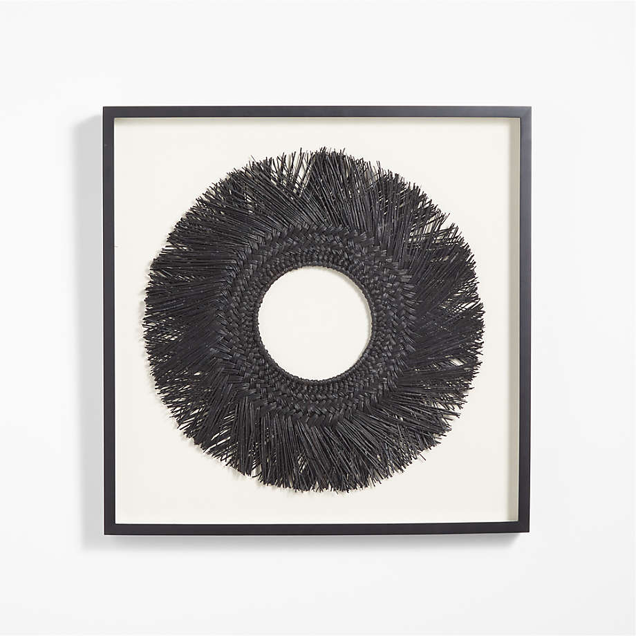 'Ari' Framed Seagrass Object Acrylic Wall Art 24"x0.75" + Reviews