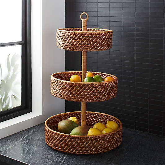 Artesia Honey 3-Tier Fruit Basket