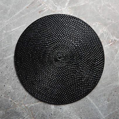 Artesia Black Round Placemat Reviews Crate And Barrel Artesia Black Round Placemat Reviews, Small Round Placemats