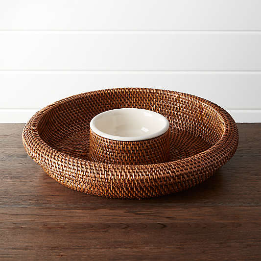 Artesia Honey Rattan Chip and Dip