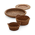 View Artesia Large Honey Rattan Bread Basket. - image 8 of 9