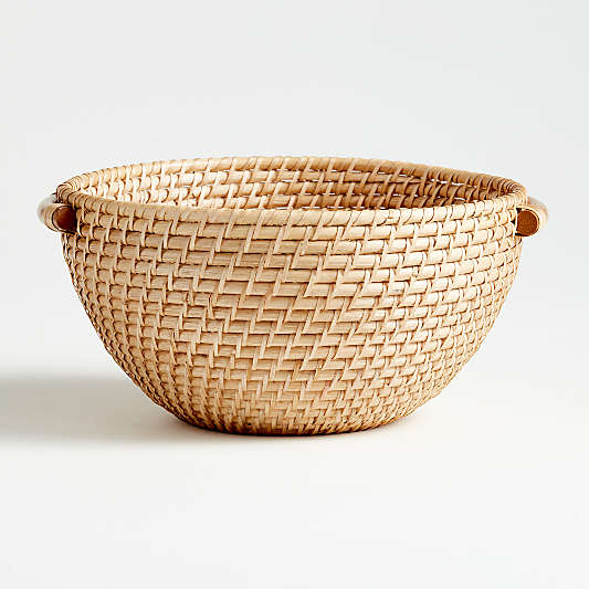 Artesia Natural Rattan Bowl with Handles