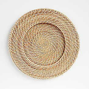 Artesia Natural Round Rattan Tray with Handles + Reviews | Crate
